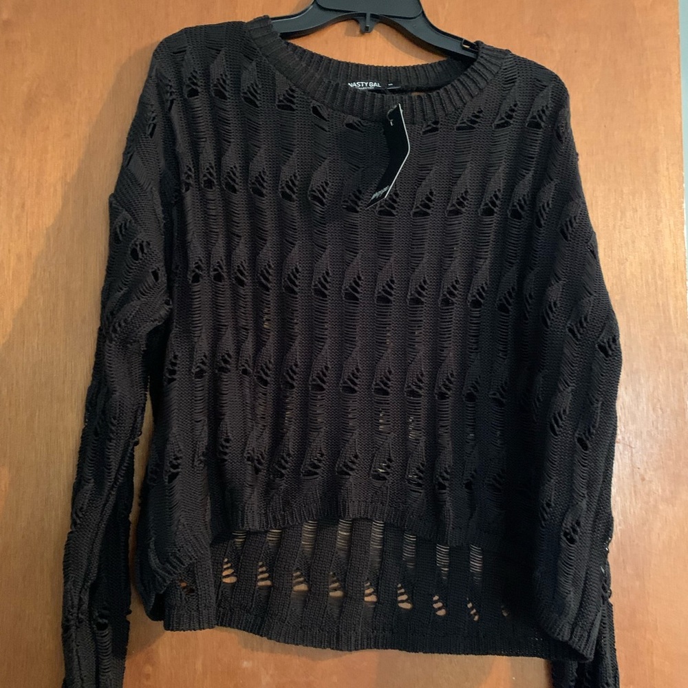 NWT Size M Nasty Gal cropped sweater